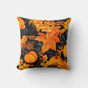 Autumn Harvest Floral Throw Pillow