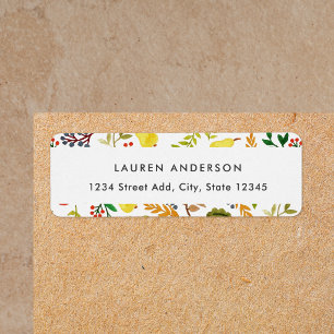 Autumn Harvest Personalized Return Address