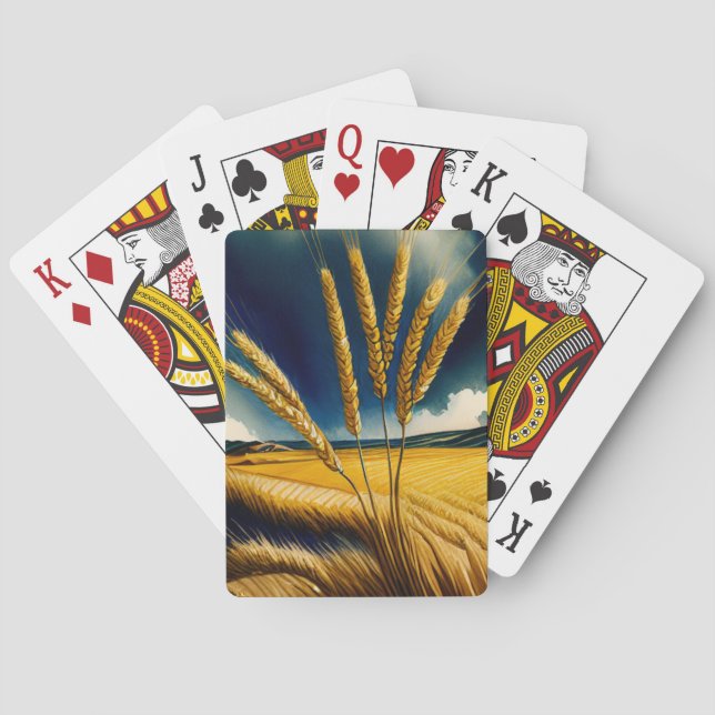Autumn Harvest Prairie Gold Classic Playing Cards (Back)