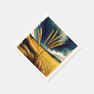 Autumn Harvest Prairie Gold Paper Napkin