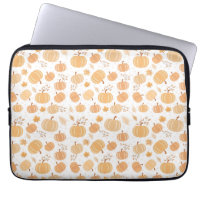 Autumn Harvest Pumpkin and Leaf Pastel Pattern