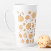 Autumn Harvest Pumpkin and Leaf Pastel Pattern