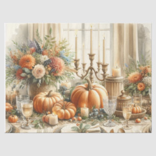 Autumn Harvest Pumpkins Decoupage  Tissue Paper