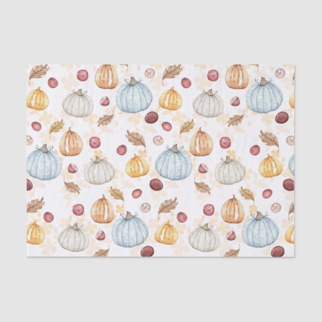 Autumn Harvest Pumpkins  Tissue Paper (Front)