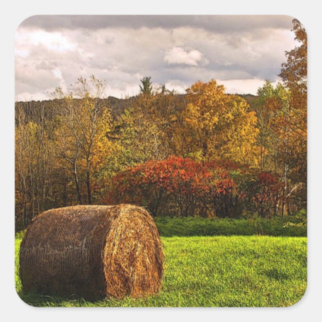 Autumn Harvest Square Sticker (Front)