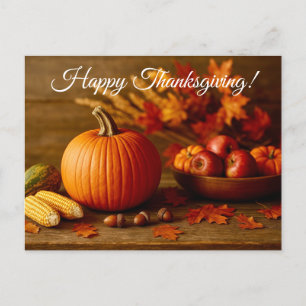Autumn Harvest Still Life Postcard