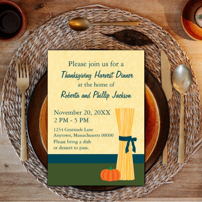 Autumn Harvest Thanksgiving Invitation (Autumn Harvest Thanksgiving Invitation)