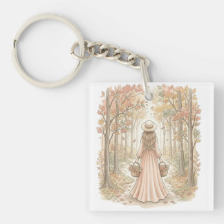 Autumn Harvest Walk Keychain