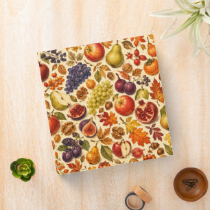 Autumn Harvest Watercolor Pattern Binder