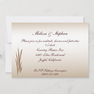Autumn Harvest Wedding Reception Invitation