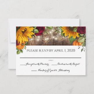 Autumn Harvest Wedding Response Card