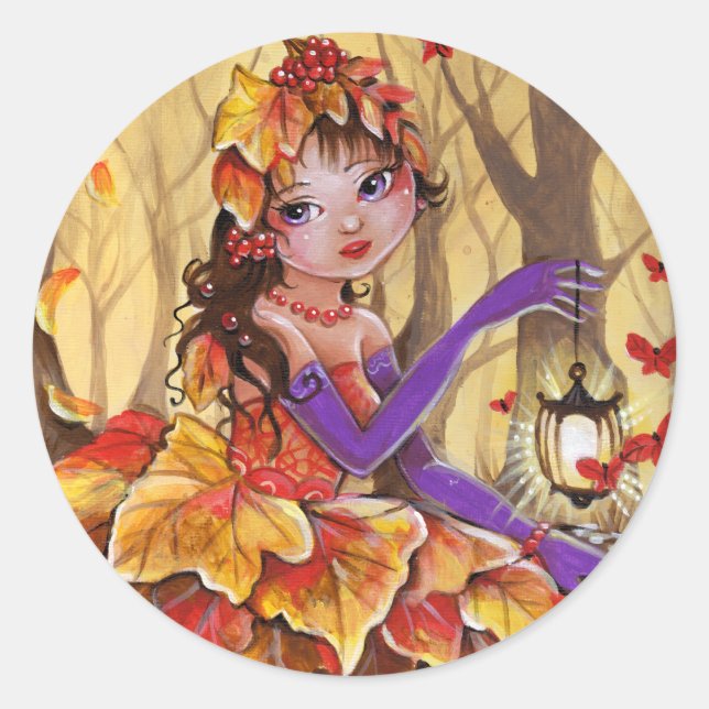 Autumn has come - Round sticker (Front)