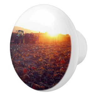 Autumn Hay Ride  Ceramic Knob