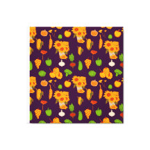 Autumn  Healthy Harvest Veggie And Fruits Throw Pi