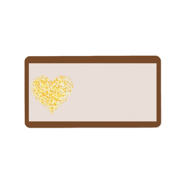 Autumn Hearts Fall Wedding Mailing Address Label (Front)