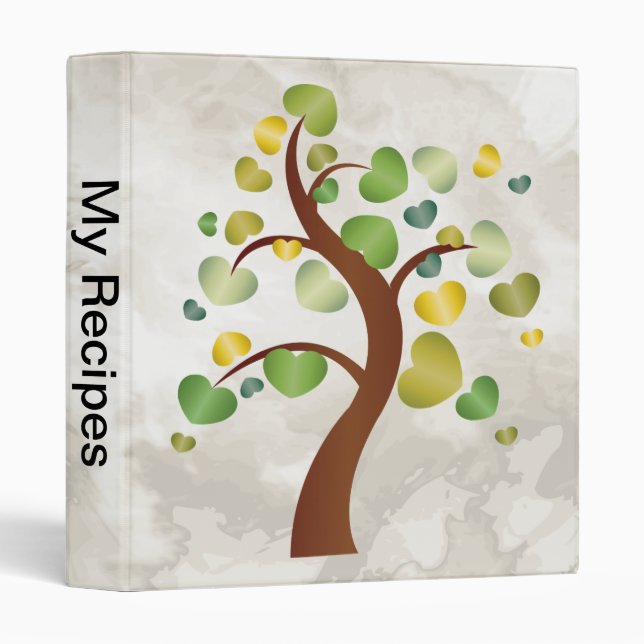Autumn Hearts Tree Binder (Front/Spine)