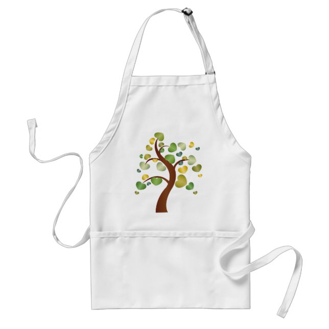 Autumn Hearts Tree Standard Apron (Front)