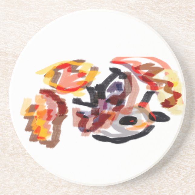 Autumn Hedgehog sunset Coaster (Front)