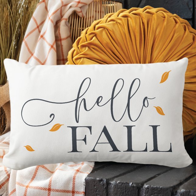Autumn Hello Fall Lumbar Pillow (Creator Uploaded)