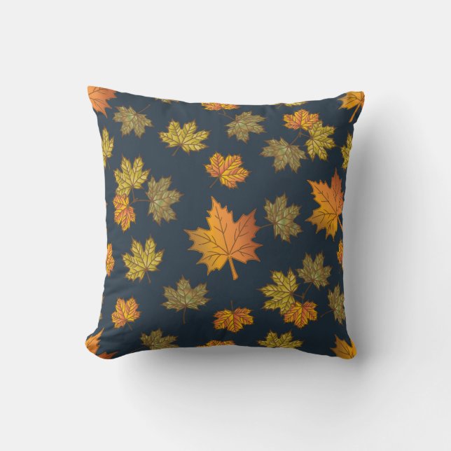 Autumn Herbs & Acorns Throw Pillow (Front)