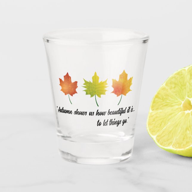 Autumn Holiday Shot Glass (Front)