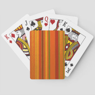 Autumn Holidays Stripes Bright Playing Cards