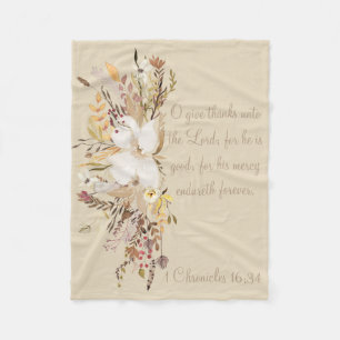 Autumn Home Collection Scripture Throw Fleece Blanket