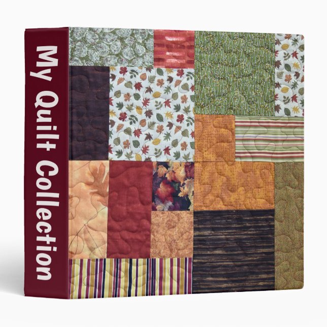 Autumn Homemade Quilt Pattern   Binder (Front/Spine)