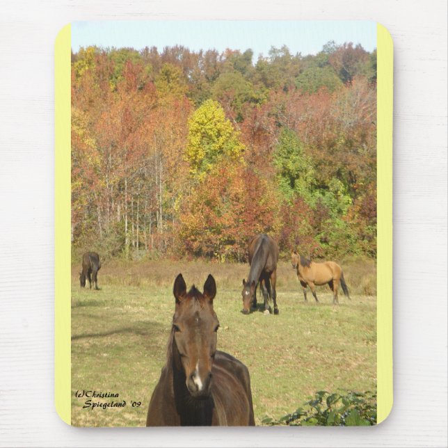 Autumn Horses Mousepad (Front)