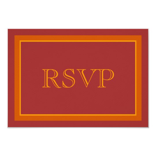 Autumn Hue Wedding RSVP Card