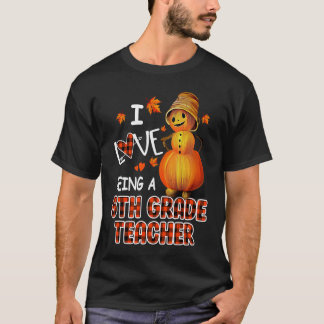 AUTUMN I Love Being A 4TH Grade Teacher HALLOWEEN T-Shirt