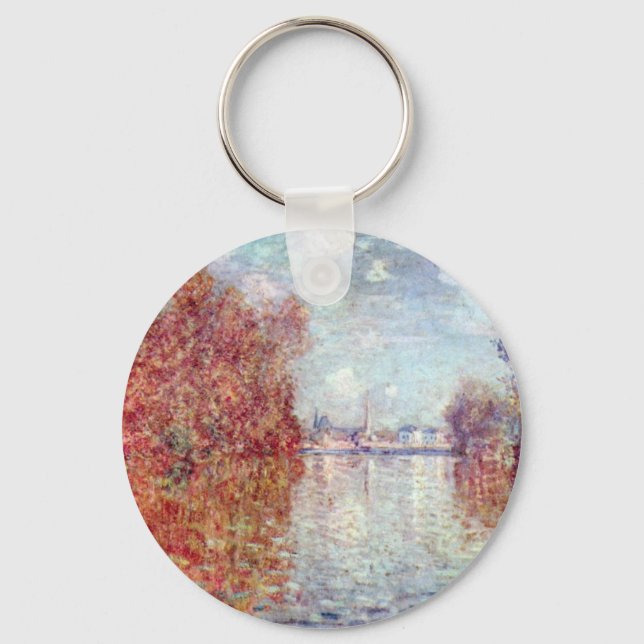 Autumn in Argenteuil by Claude Monet Keychain (Front)