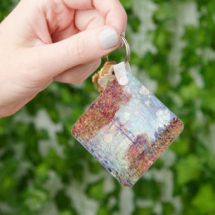 Autumn in Argenteuil by Claude Monet Keychain