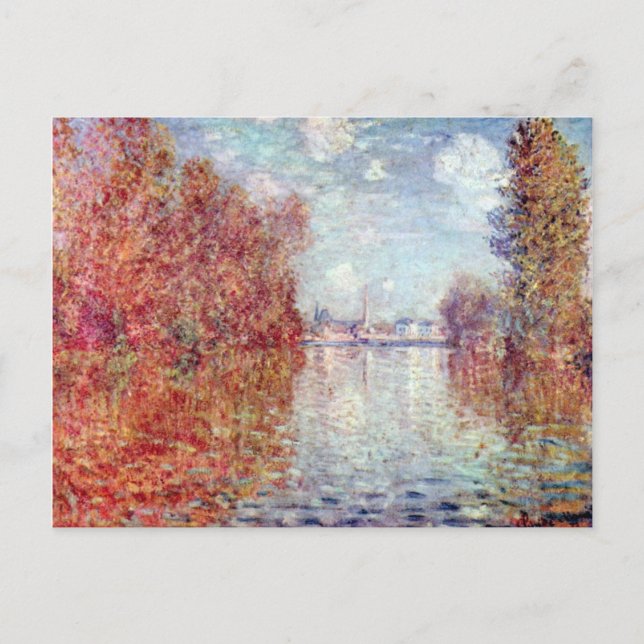 Autumn in Argenteuil by Claude Monet Postcard (Front)