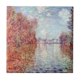 Autumn in Argenteuil by Claude Monet Tile