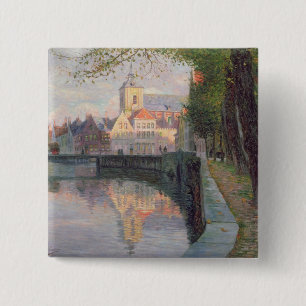Autumn in Bruges 2 Inch Square Button