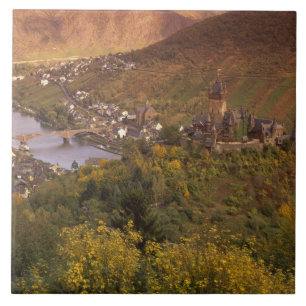 Autumn in Cochem, Rheinland Pfalz, Germany Tile