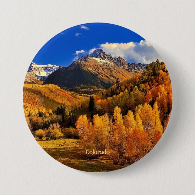 Autumn in Colorado 3 Inch Round Button (Front)