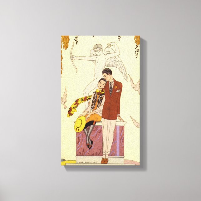 Autumn in France Art Deco Canvas Print (Front)