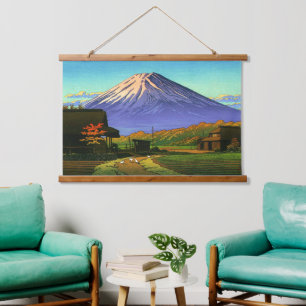Autumn in Funatsu Mt Fuji Kawase Hasui 1953  Hanging Tapestry