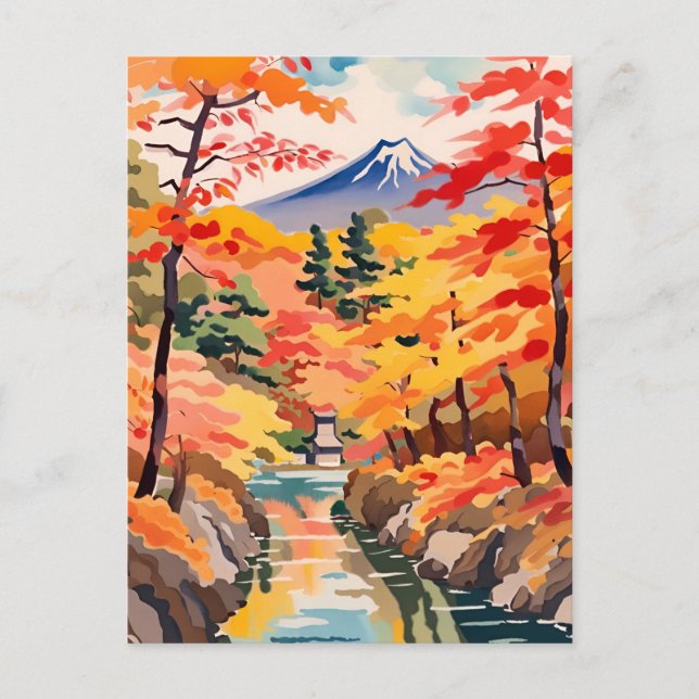 Autumn In Japan - Japanese Autumn Postcard (Front)