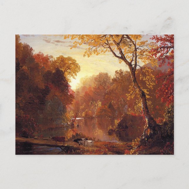 Autumn in North America, Frederic Edwin Church Postcard (Front)