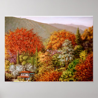 Autumn in Paraskevi Valley Poster