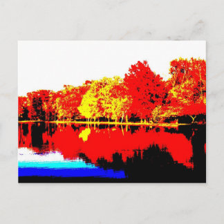 Autumn in Primary Colours Postcard