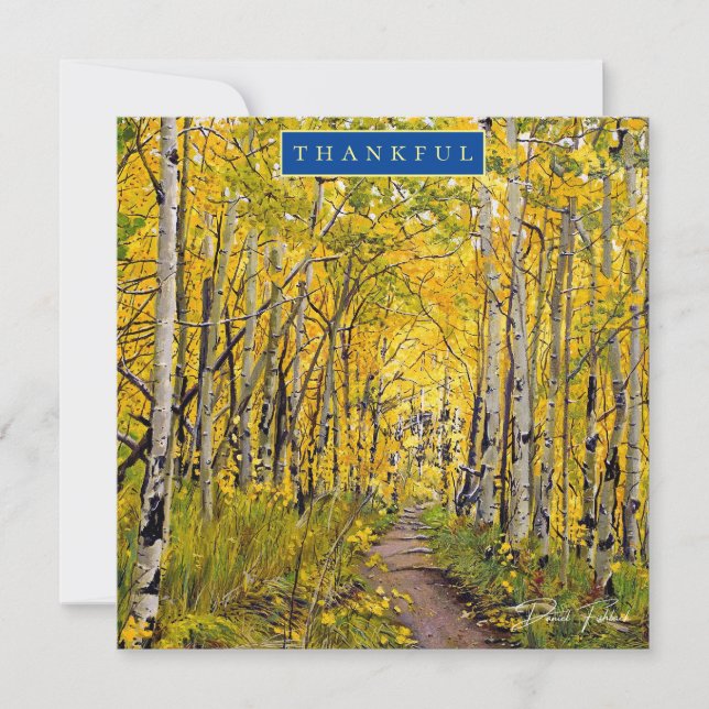 Autumn in the Aspen Trees Holiday Card (Front)