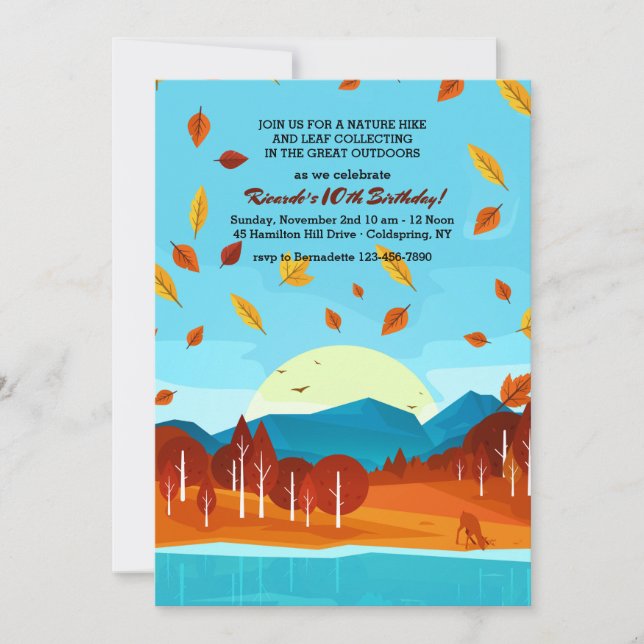 Autumn in the Forest Invitation (Front)
