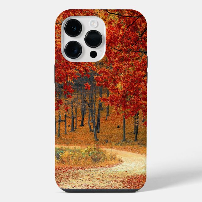 autumn in the forest iPhone case (Back)