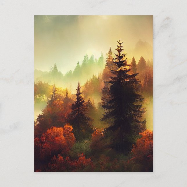 Autumn in the Mountains Landscape Postcard (Front)