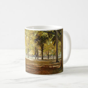 Autumn in the park stylized coffee mug