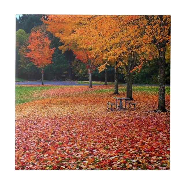 Autumn in the Park Tile (Front)